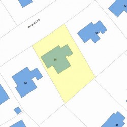 56 Wiswall Rd, Newton, MA 02459 plot plan