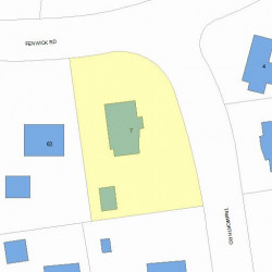 7 Tamworth Rd, Newton, MA 02468 plot plan