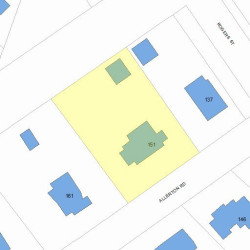 151 Allerton Rd, Newton, MA 02459 plot plan