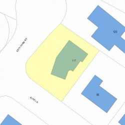 117 Esty Farm Rd, Newton, MA 02459 plot plan