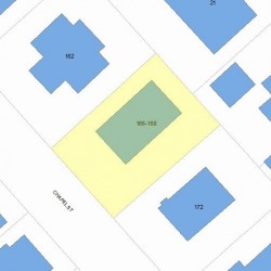 166 Chapel St, Newton, MA 02458 plot plan