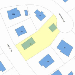 214 Langley Rd, Newton, MA 02459 plot plan