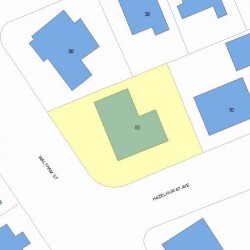 88 Waltham St, Newton, MA 02465 plot plan