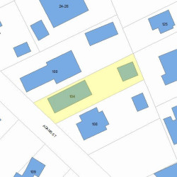 104 Adams St, Newton, MA 02460 plot plan