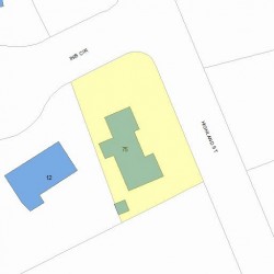 75 Highland St, Newton, MA 02465 plot plan