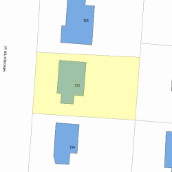 130 Winchester St, Newton, MA 02461 plot plan