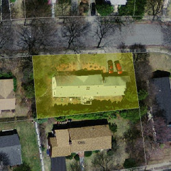 22 Warren Rd, Newton, MA 02468 aerial view