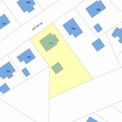 110 Carver Rd, Newton, MA 02461 plot plan