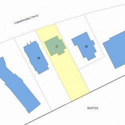 32 Commonwealth Ave, Newton, MA 02459 plot plan