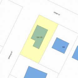 128 Derby St, Newton, MA 02465 plot plan