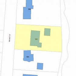 598 Walnut St, Newton, MA 02460 plot plan