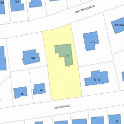 376 Newtonville Ave, Newton, MA 02458 plot plan