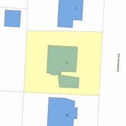 11 Glenwood Ave, Newton, MA 02459 plot plan