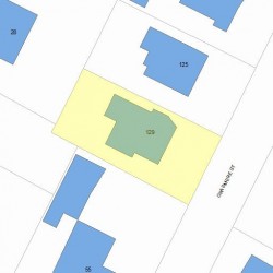 129 Grasmere St, Newton, MA 02458 plot plan