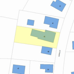 45 Curve St, Newton, MA 02465 plot plan