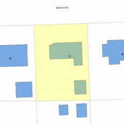 36 Hamlin Rd, Newton, MA 02459 plot plan