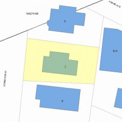 2 Lexington St, Newton, MA 02465 plot plan