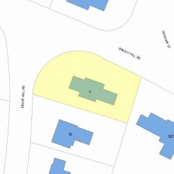 6 Brush Hill Rd, Newton, MA 02461 plot plan