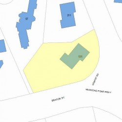 535 Beacon St, Newton, MA 02459 plot plan