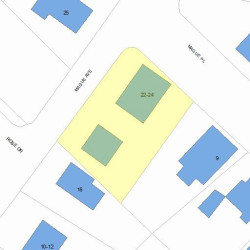22 Mague Ave, Newton, MA 02465 plot plan