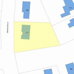 210 Winchester St, Newton, MA 02461 plot plan