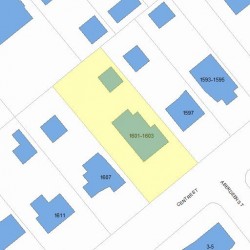 1603 Centre St, Newton, MA 02461 plot plan