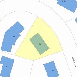 24 Bencliffe Cir, Newton, MA 02466 plot plan