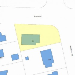 11 Elinor Rd, Newton, MA 02461 plot plan