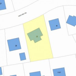 22 Waldorf Rd, Newton, MA 02461 plot plan