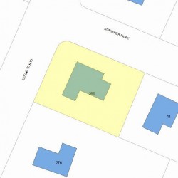 268 Lexington St, Newton, MA 02466 plot plan