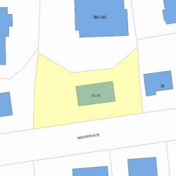 43 Madison Ave, Newton, MA 02460 plot plan