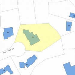 70 Crestwood Rd, Newton, MA 02465 plot plan