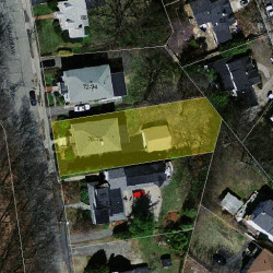 76 Circuit Ave, Newton, MA 02461 aerial view