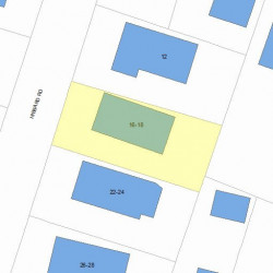16 Hibbard Rd, Newton, MA 02458 plot plan