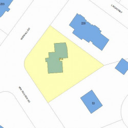 234 Wiswall Rd, Newton, MA 02459 plot plan