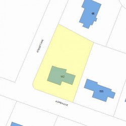 142 Aspen Ave, Newton, MA 02466 plot plan