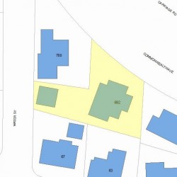 692 Commonwealth Ave, Newton, MA 02459 plot plan