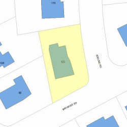 123 Adeline Rd, Newton, MA 02459 plot plan
