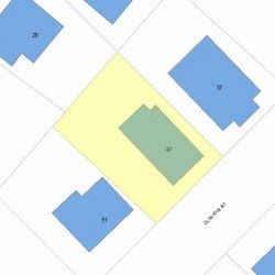 47 Clinton St, Newton, MA 02458 plot plan