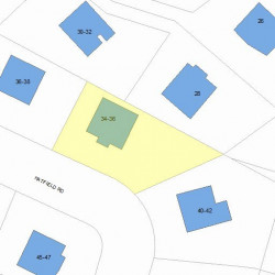 34 Hatfield Rd, Newton, MA 02465 plot plan