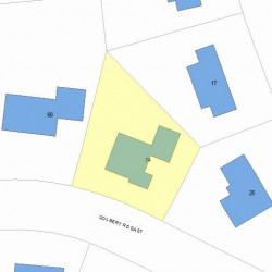 74 Colbert Rd, Newton, MA 02465 plot plan