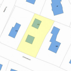 178 Concord St, Newton, MA 02462 plot plan