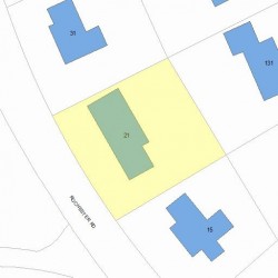 21 Rochester Rd, Newton, MA 02458 plot plan