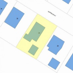 24 Harrison St, Newton, MA 02461 plot plan