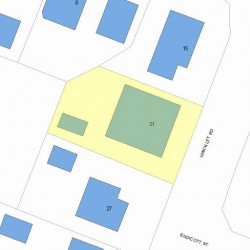 21 Hinckley Rd, Newton, MA 02468 plot plan