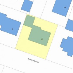 25 Wedgewood Rd, Newton, MA 02465 plot plan