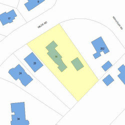 14 Wilde Rd, Newton, MA 02468 plot plan