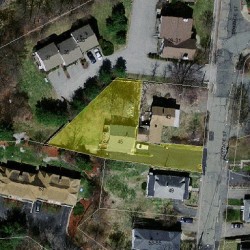 45 Cottage St, Newton, MA 02464 aerial view