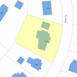 155 Moffat Rd, Newton, MA 02468 plot plan