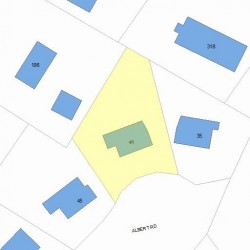 41 Albert Rd, Newton, MA 02466 plot plan